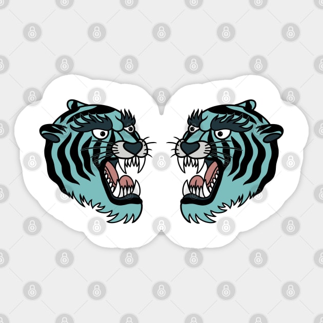 Snow Tiger Sticker by Evgenia